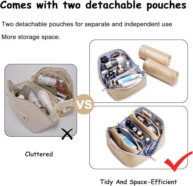 BOYATU Travel Makeup Bag for Women: Cosmetic Organizer Bag - Image 6