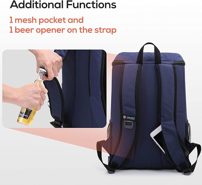 TOURIT Cooler Backpack 30 Cans Lightweight Insulated Backpack Cooler Leak-Proof - Image 7