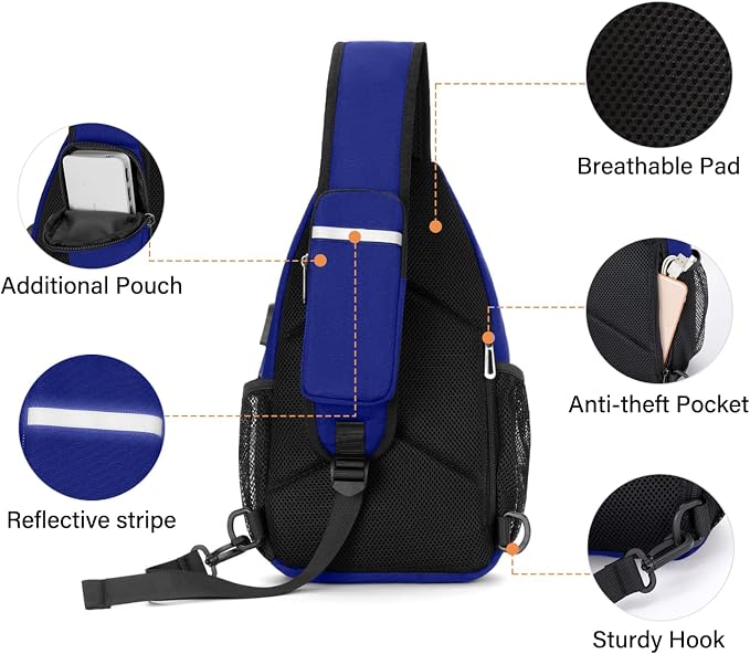 MOSISO Sling Backpack Bag, Crossbody Shoulder Bag Travel Hiking Daypack Chest - Image 4