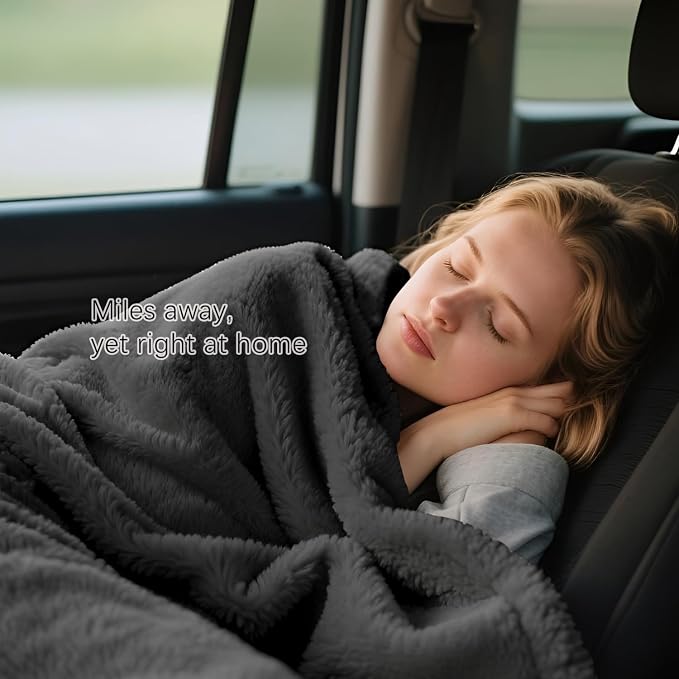 Melissa Large Travel Blanket and Inflatable Pillow Set - Image 3