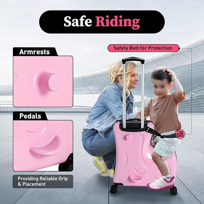 20 Inch Children's Ride On Trolley, Toddler Luggage Seat Ride - Image 6