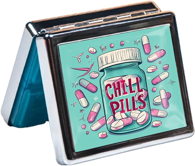 Cute and Portable Metal Pill Organizer – 8 Compartments, Elegant Chrome Finish - Image 4