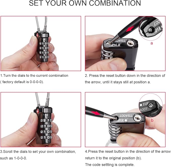 ZHEGE TSA Luggage Locks, Travel Locks - Image 8