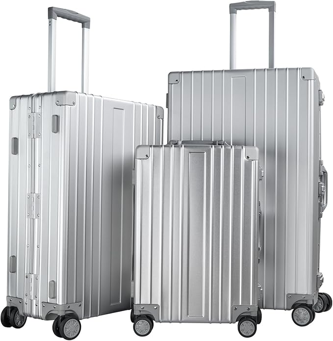TRAVELKING All Aluminum Luggage Zipperless Hard Shell Luggage Case - Image 5