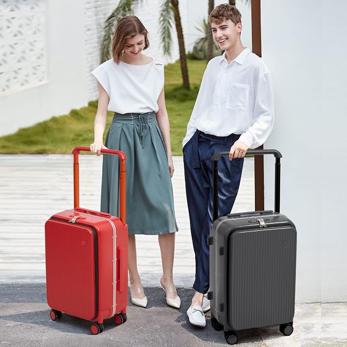 mixi Luggage Suitcases with Spinner Wheels 24'' Travel Luggage with Front - Image 5