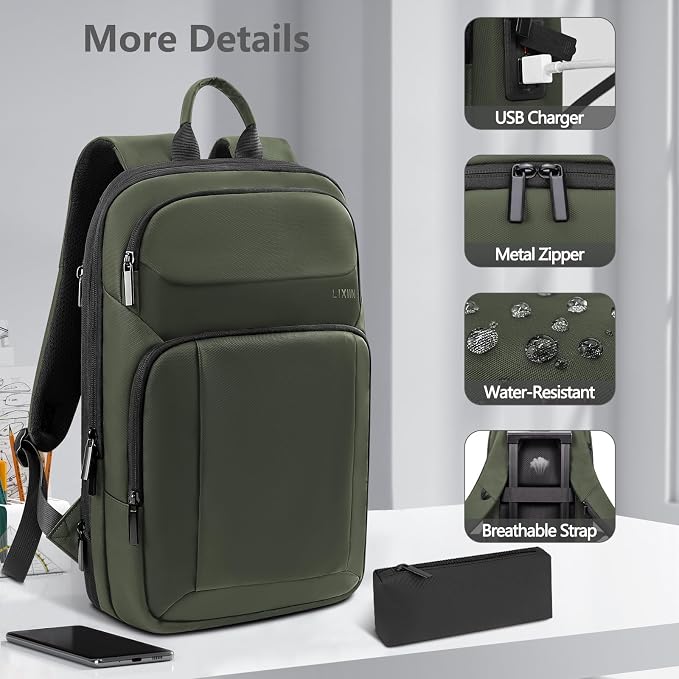 Backpack for Men Slim & Expandable Travel Laptop Backpack - Image 5