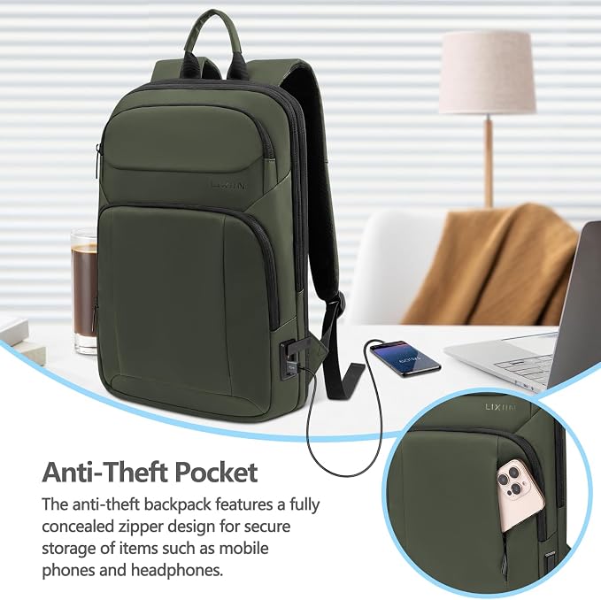 Backpack for Men Slim & Expandable Travel Laptop Backpack - Image 6