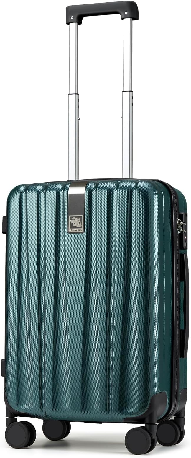 Hanke 20 Inch Carry On Luggage 22x14x9 Airline Approved Lightweight PC Hard by Hanke