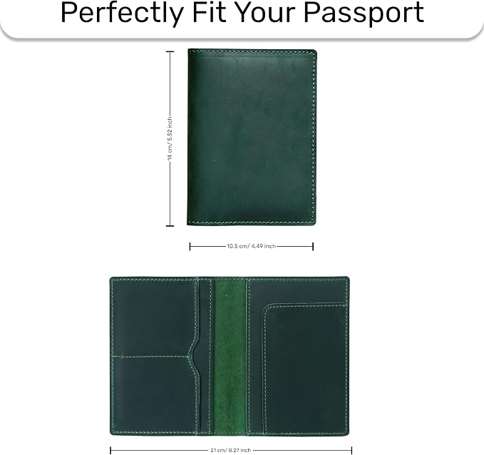 HIFA Leather Passport Holder, Handmade Passport Cover - Image 6