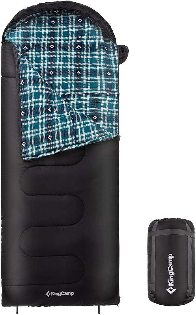 KingCamp Sleeping Bag for Adults, Cold Weather & Warm XL Big and Tall Flannel - Image 8