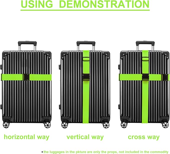 Luggage Straps for Suitcases TSA Approved Travel Belt 8 Pack by Chelmon - Image 5