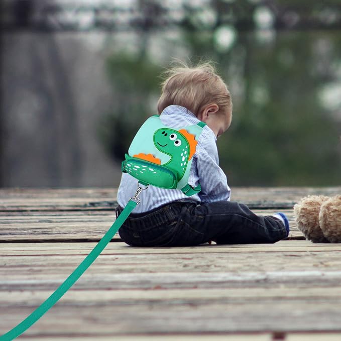 Accmor 3 in 1 Toddler Harness Leash + Baby Anti Lost Wrist Link, Cute Dinosaur - Image 6