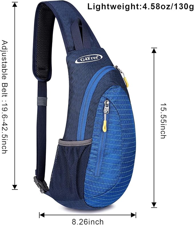G4Free Sling Bag for Men Women, Small Crossbody Backpack Lightweight Chest - Image 3