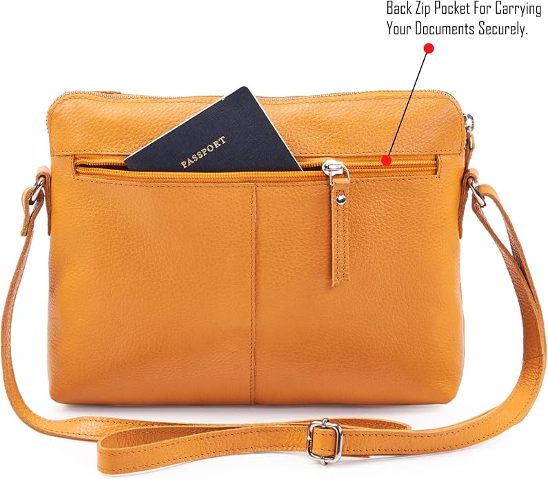 Wise Owl Accessories Small Soft Pebbled Real Leather Crossbody Handbags Purses - Image 4