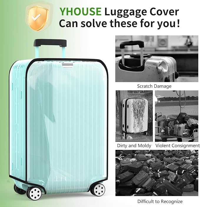 Suitcase Covers For Luggage, 26 Inch Clear PVC Luggage Covers Protector Full - Image 4