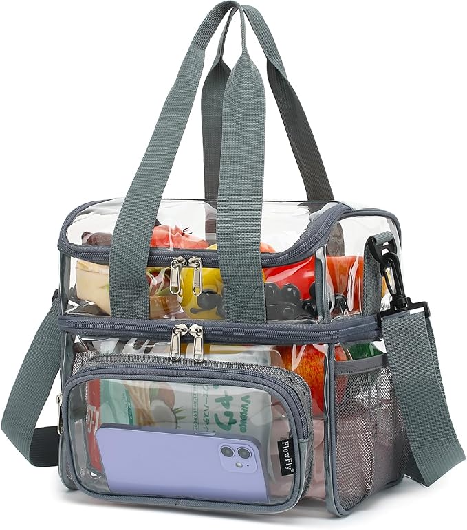 FlowFly Double Layer Cooler Insulated Lunch Bag Adult Lunch Box Large Tote Bag by FlowFly