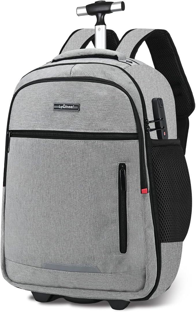 lychee Concealable Rolling Backpack-Adult Business Laptop Backpack by Lychee