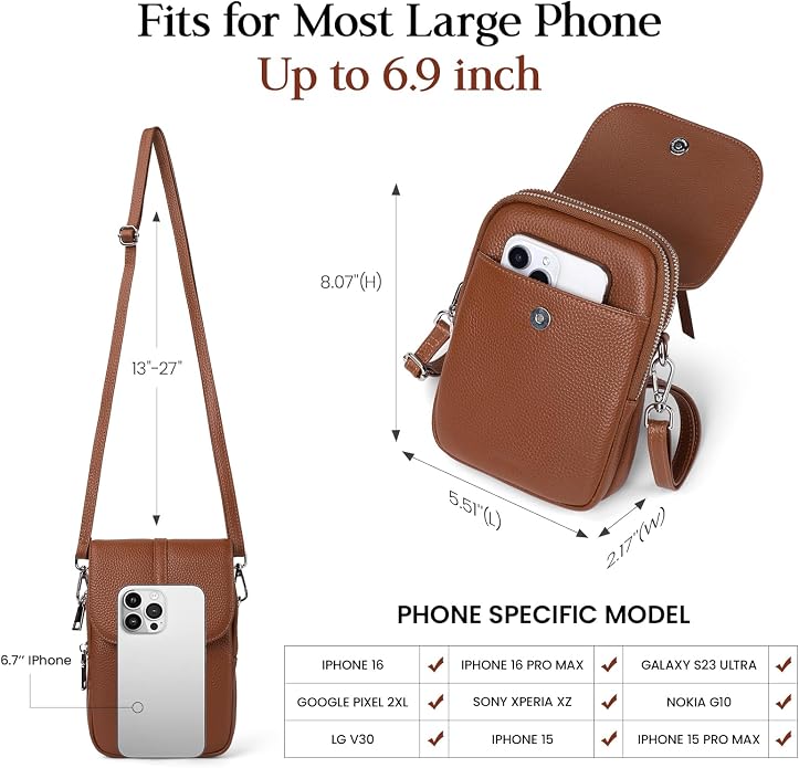 befen Genuine Leather Small Crossbody Bags - Image 5