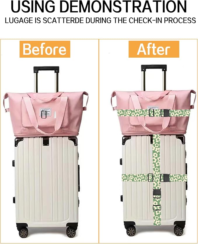Luggage Straps for Suitcases, Adjustable Travel Belt, Durable Wide Luggage Strap - Image 4