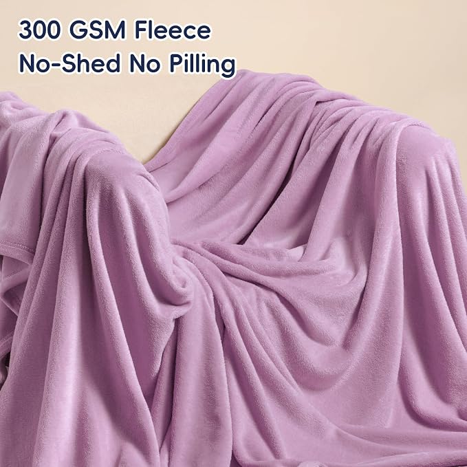 PHF Ultra Soft Fleece Blanket King Size, No Shed No Pilling Luxury Plush Cozy - Image 3