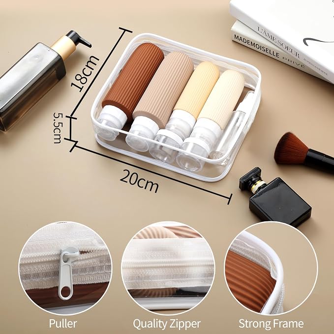 16 Pack Travel Bottles for Toiletries, 6oz Silicone, Leak Proof, Plane Trip - Image 5