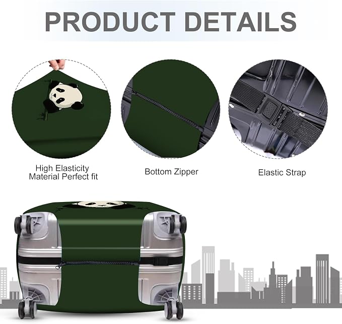 ANNA QUEEN Panda Luggage Cover, Cute Panda Design Suitcase Protector, - Image 4