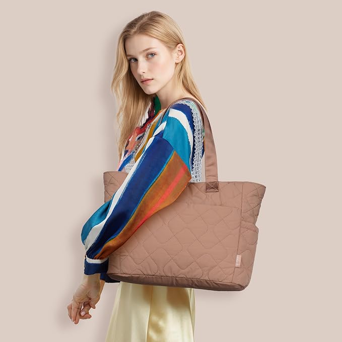 TOPEAST Tote Bag for Women, Large Puffer Tote Bag - Image 2