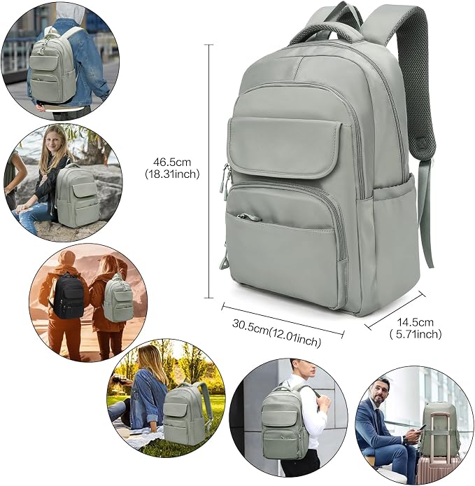 FOXLOVER Travel Laptop Backpack, Anti-Theft Slim Business Backpack, School - Image 6
