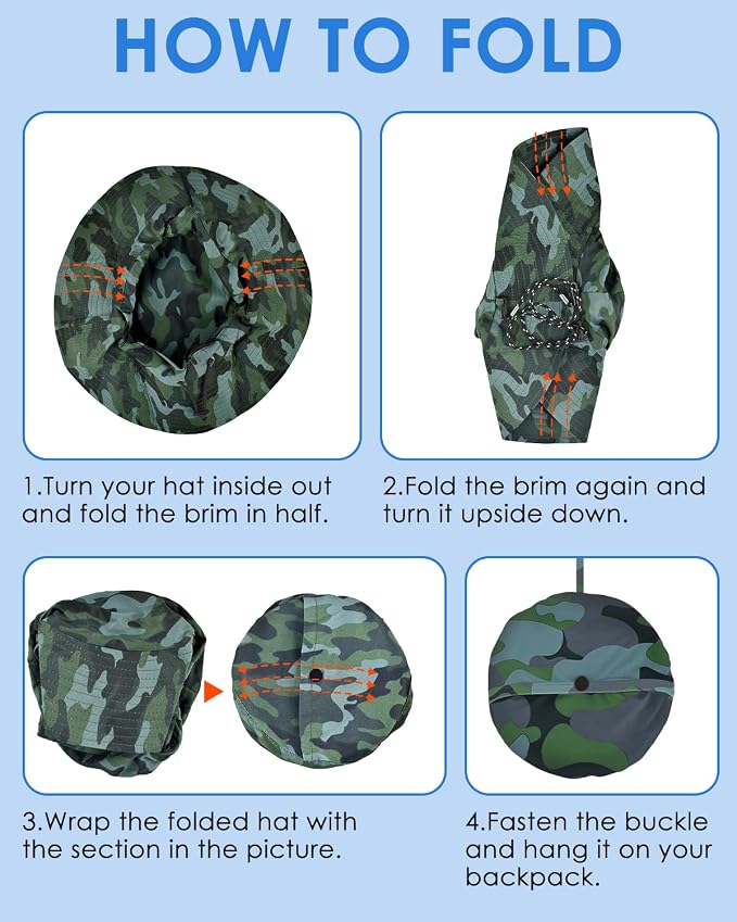 BROTOU Foldable Bucket Hats for Women/Men, UPF 50+ Wide Brim Sun Hat, - Image 7