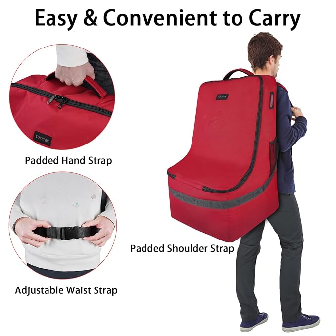 YOREPEK Car Seat Travel Bag, Padded Car Seats Backpack - Image 5