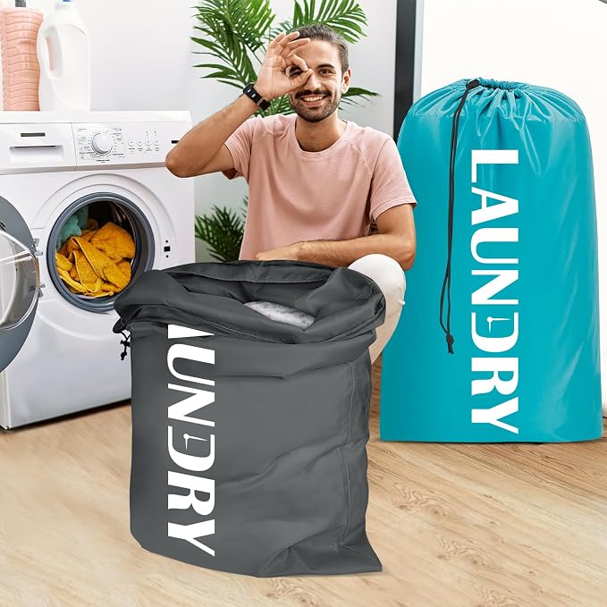 Sylfairy Laundry bags, 2 Pack Travel Laundry Bag - Image 4