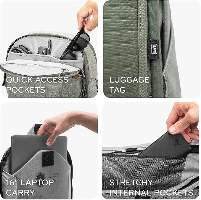 Peak Design Travel Backpack 45L, Expandable 35-45L Design, Rear and Top Access - Image 2