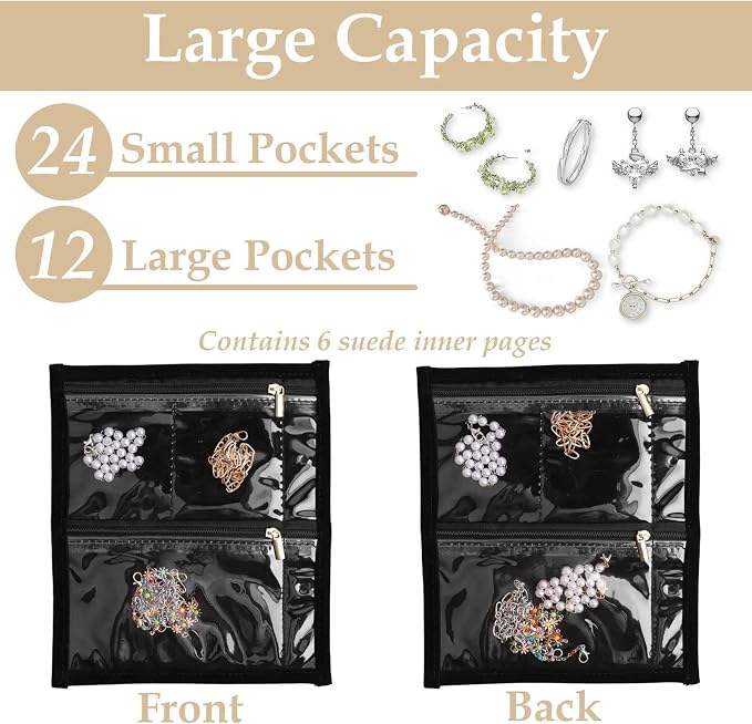 Travel Jewelry Case Organizer for Women, Jewelry Binder - Image 5