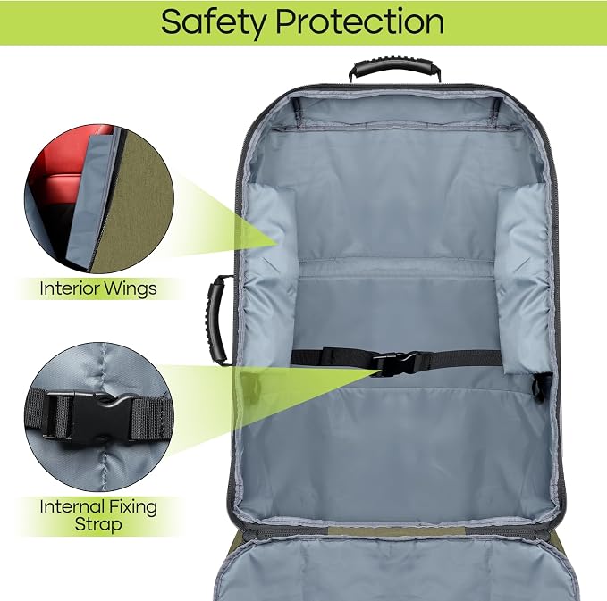 Padded Car Seat Travel Bag for Airplane, Heavy Duty Backpack for Air Travel - Image 5