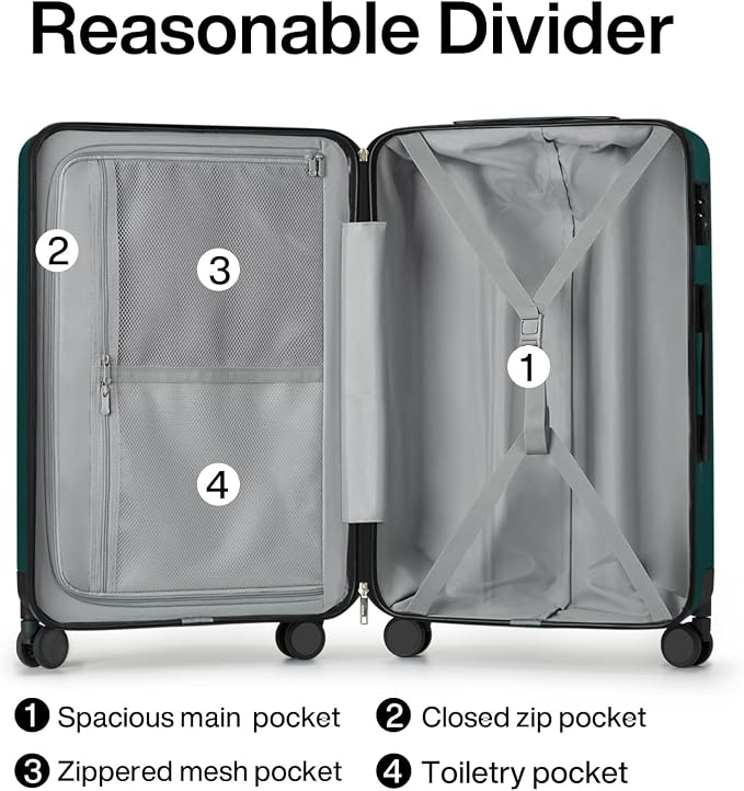 Hanke Luggage Sets 3 piece Carry On Luggage - Image 5