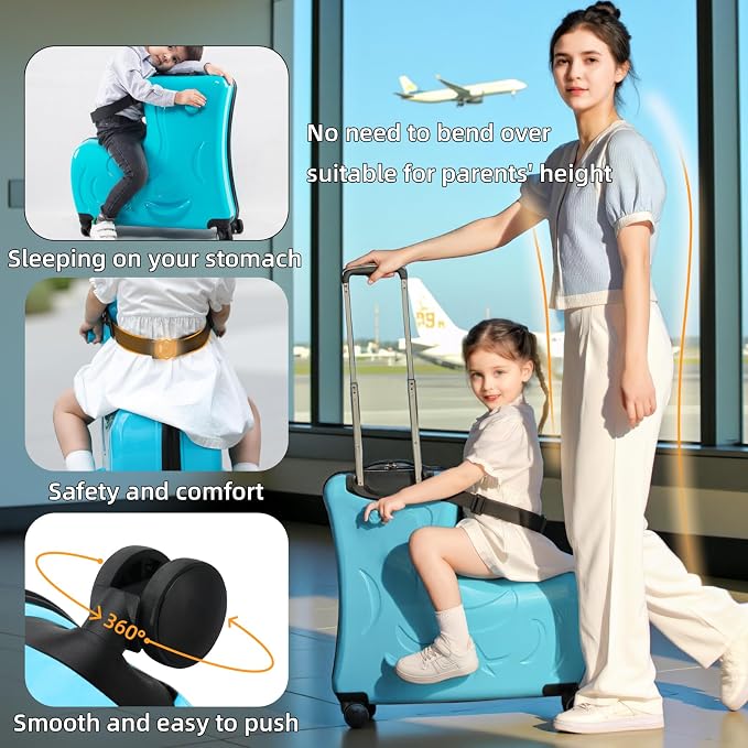 Kids’ Storage & Ride-On Travel Organizer – Dual-Purpose Children’s Suitcase - Image 3