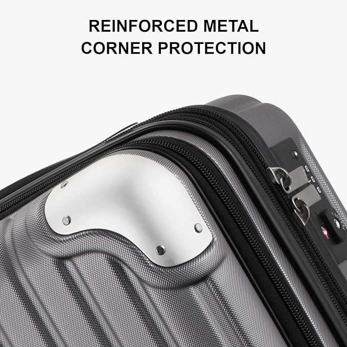 LEVEL8 Grace Carry on Luggage, 20 Inch Expandable Hard Shell Suitcases - Image 5