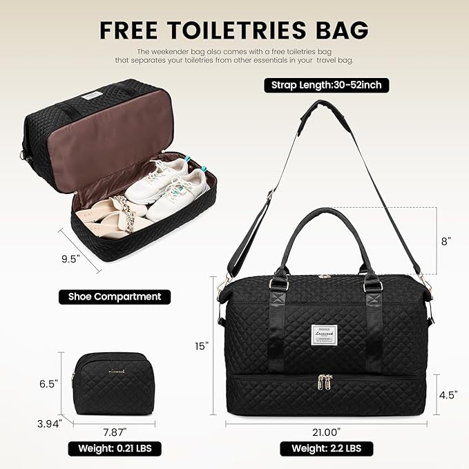 LOVEVOOK Travel Duffle Bag, Weekender Bags - Image 2