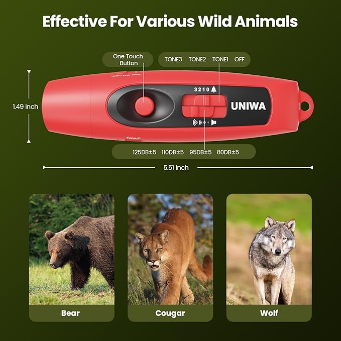 UNIWA Electronic Air Bear Horn, 120±5 dB Loud Air Horn - Image 4