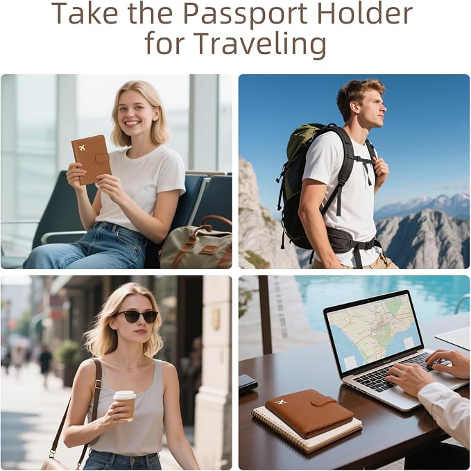 ZOPPEN Rfid Passport Holder for Travel, Passport Cover Wallet Case Travel - Image 6