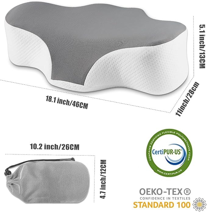 Bespilow Travel Pillow for Sleeping, Cervical Neck Support Pillow for Neck Pain - Image 7