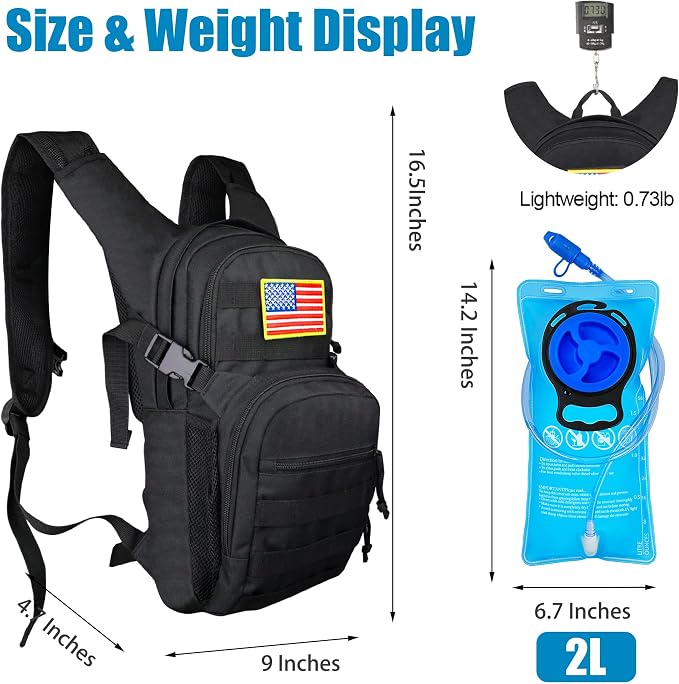 Tactical Hydration Backpack 2L Water Bladder - Image 7