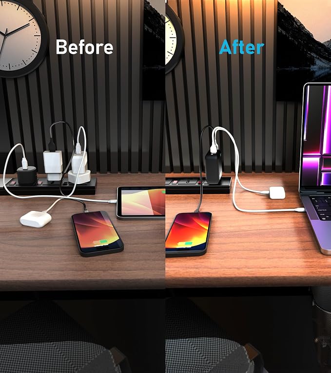 Futurizta Tech® Pixy GaN 140W Universal Travel Triple Type-C Foldable Charger - Image 9
