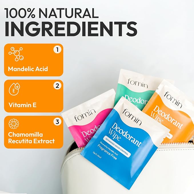 FOMIN Acidified Travel Deodorant Wipes - Image 6