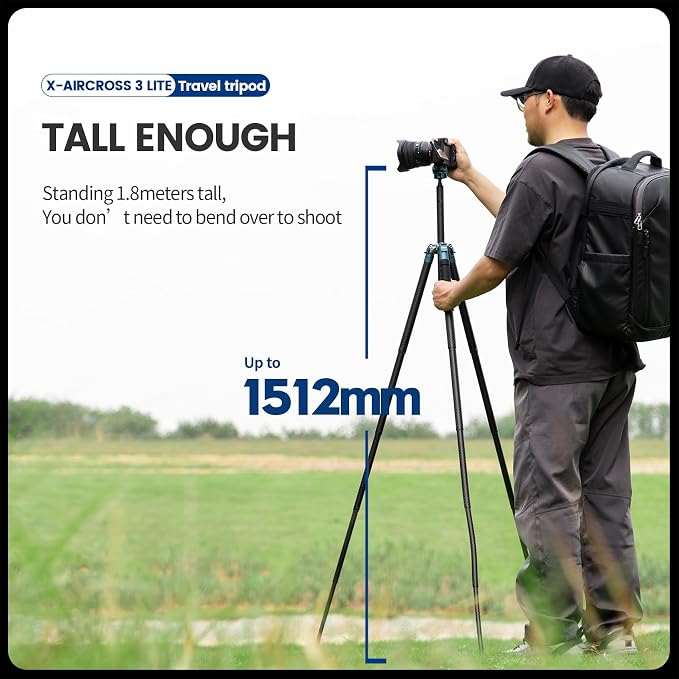 Fotopro Carbon Fiber Tripod 60 Inch 360 Degree Ball Head Quick Release Plate - Image 6