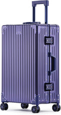 Metal All Aluminum Carry-on Luggage TSA Customs Lock Zipperless Silent Rotary by XZSP+AISU
