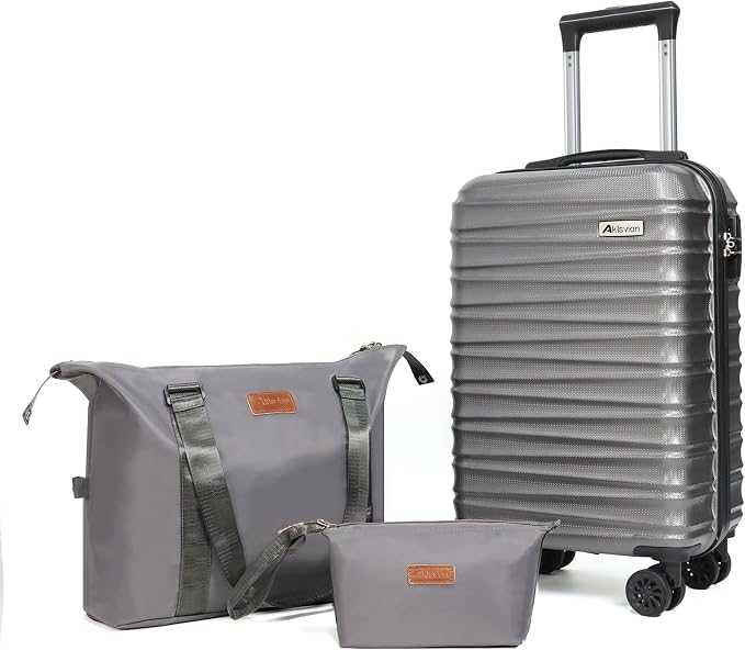 Luggage Set 3 Piece Luggage Set ABS hardshell Spinner Wheels Luggage Carry on by Aklsvion