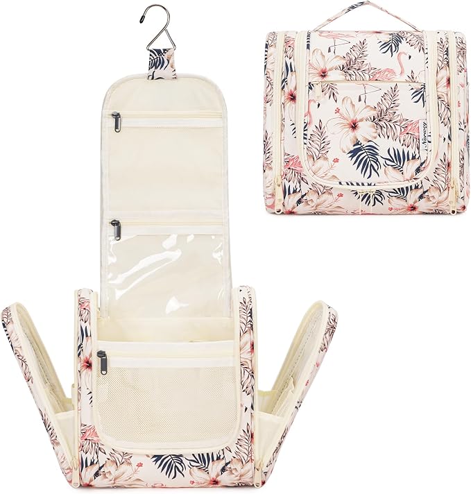 Narwey Hanging Toiletry Bag for Women Travel Makeup Bag Organizer Toiletries by Narwey