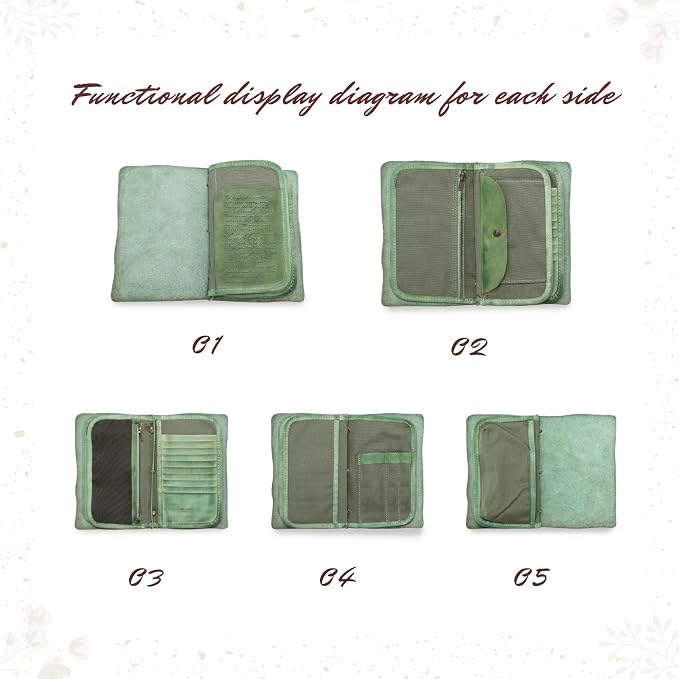 Genuine Leather Nomad Organizer Travel Wallet | Women's Wallet Clutch Passport - Image 3