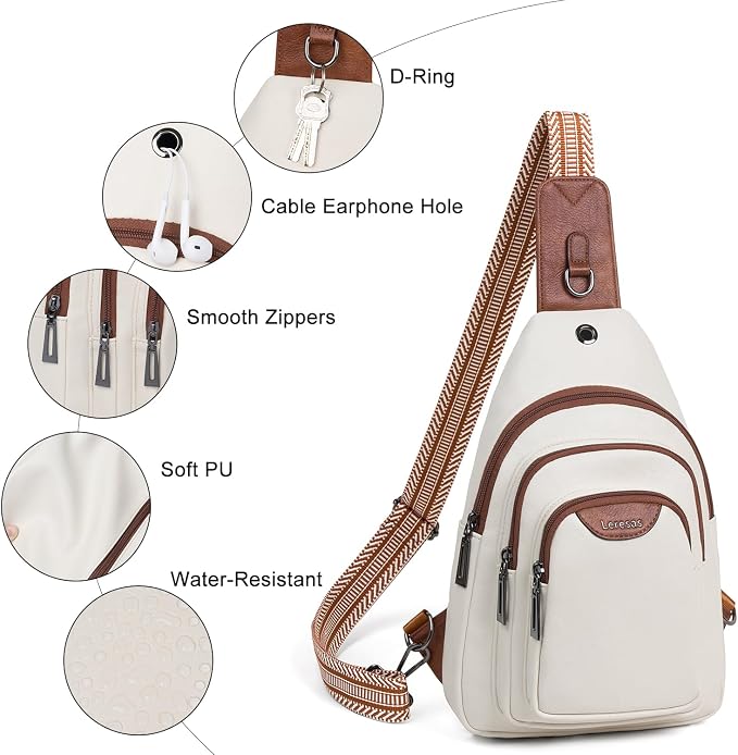 10L Crossbody Sling Bag for Women Men Anti Theft Cross Body Fanny Pack Belt Bag - Image 6